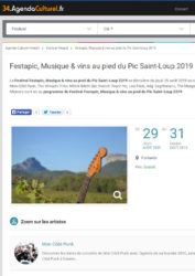 Visuel de l'article sur le festival du festapic parue sur le site Agenda Culturel 34