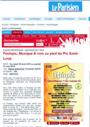 Visuel de l'article sur le festival du festapic parue sur le site www.leparisien.fr dans la rubrique sortir à Montpellier